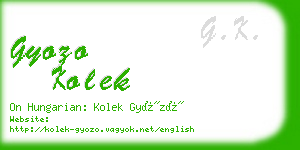 gyozo kolek business card